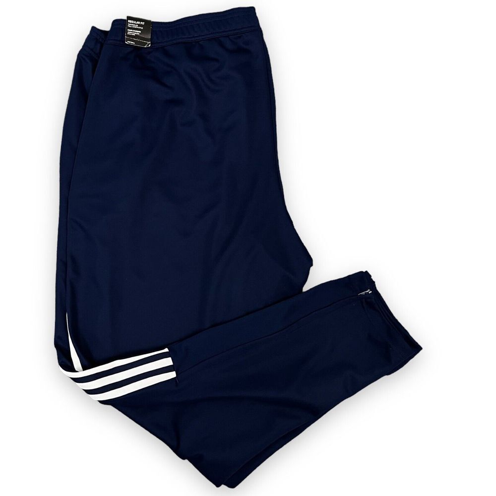 adidas Mens French Terry Tapered Cuff 3-Stripes Jogger HL2270 Pants Blue 3XLT